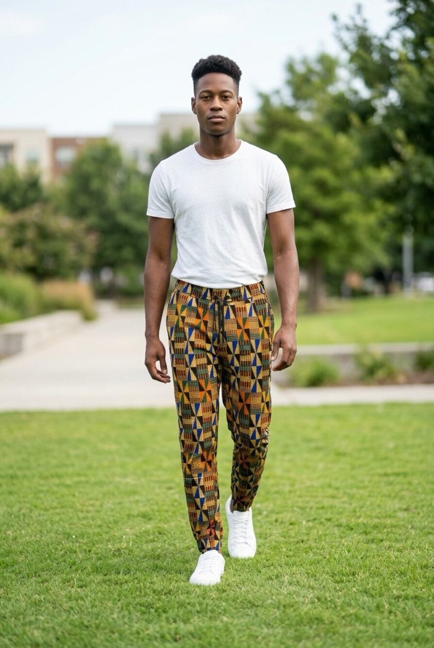 Fresh Prince of Bel-Air Multicolor Reggae Mens M Drawstring Waist Sweatpants